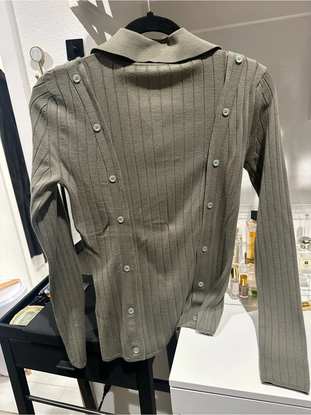 NWOT Jacquemus La Maille Baho Polo in Olive Green Wool